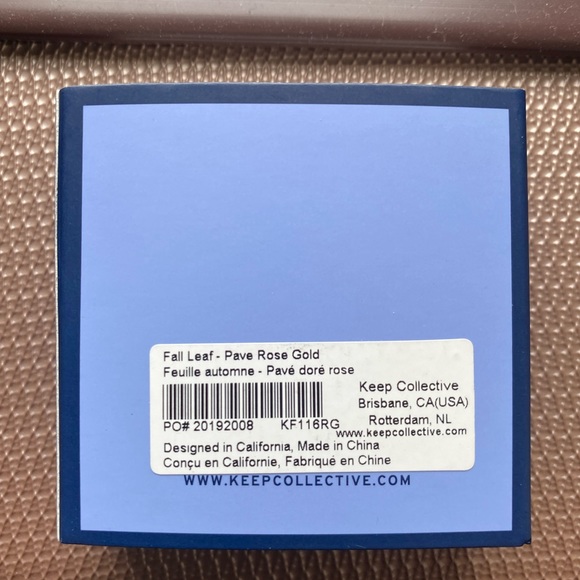 KEEP Collective -Fall Leaf -Pave Rose Gold - Picture 4 of 4